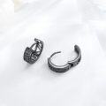 wholesale 925 Sterling Silver Black Hoop Evil Eye Celtic Knot Huggie Earrings for Women and Men-0-4