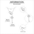 wholesale 925 Sterling Silver Heart Key Pendant Double Chain Lariat Necklaces Gifts for Women-0-4