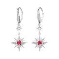wholesale 925 Sterling Silver Gold-Plated Moonstone & Opal Starburst Leverback Drop Earrings-0-42