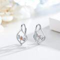 wholesale 925 Sterling Silver Heart Dragonfly Leverback Hoop Earrings  for Women-0-1