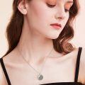 wholesale 925 Sterling Silver White Gold Plated Birthstone Flower Necklace for Women-0-2