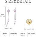 wholesale 925 Sterling Silver Cubic Zirconia Drop Earrings w/ Pink Flowers & Butterflies-0-3