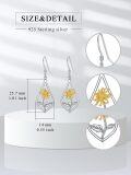 wholesale 925 Sterling Silver Pink Lily of the Valley Drop Earrings-0-15