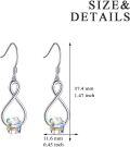 wholesale 925 Sterling Silver Infinity Cube Austrian Crystal Leverback Earrings-0-4