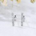 wholesale 14K White Gold Round Cut Natural Diamond Bar Stud Earrings 2ctw-0-4