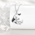 wholesale 925 Sterling Silver Halloween Skeleton Pumpkin Moon Bat Charm Necklace for Women Girls Gifts-0-2