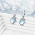 wholesale 925 Sterling Silver White Gold Plated Moonstone Boho Earrings 12mm-0-3