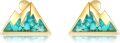 wholesale 14K Gold Turquoise Mountain Stud Earrings - Minimalist  for Women-0-0