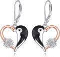 wholesale 925 Sterling Silver Penguin Heart Snowflake Dangle Drop Earrings for Women -0-0