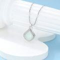 wholesale Sterling Silver Gemstone Urn Necklace for Ashes Memorial Jewelry-0-5