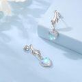 wholesale 925 Sterling Silver Heart-Shaped Hand Holding Moonstone Drop Earrings for Women Gift Ideas-0-1
