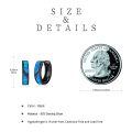 wholesale 925 Sterling Silver Hoop Earrings Wholesale With Blue Inlay Design For Women-0-5