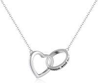 wholesale TOUPOP Sterling Silver Heart Necklace For Women I Love You To The Moon And Back Pendant Necklace Anniversary Birthday Jewelry Gifts For Women Her -undefined