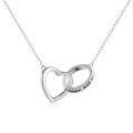 TOUPOP Sterling Silver & Zircon Heart Necklace I Love You To The Moon And Back-0-0