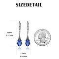 wholesale 925 Sterling Silver Blue Topaz Oval Cut Vintage Style Leverback Earrings-0-36