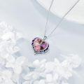 wholesale Sterling Silver Austrian Crystals Love Heart Pendant Necklace for Women-0-21