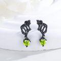 wholesale  925 Sterling Silver Cubic Zirconia Peridot Heart Stud Earrings - August Birthstone Gift for Love & Friendship-0-1