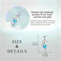 wholesale Silver Metal Cubic Zirconia Blue Crystal Dolphin Necklace for Women Girls Gifts Jewelry Accessories 925 Sterling Silver Chain Charm Pendants Necklaces Valentine's Day Birthday Christmas Present Ideas-0-4