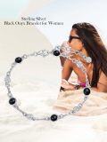 wholesale 925 Sterling Silver Turquoise Beaded Chain Anklet Bracelet for Women-0-40