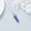 wholesale 925 Sterling Silver Amethyst Chakra Pendant Necklaces with 7 Colorful Gems for Women's Spiritual s-0-2