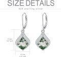 wholesale 925 Sterling Silver Teardrop White Opal Dangle Earrings for Women-0-40