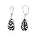 TOUPOP Sterling Silver Gemstone Bohemian Leverback Dangle Teardrop Earrings-0-0