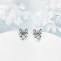 wholesale 925 Sterling Silver Octopus Stud Earrings with Larimar Stone - Vintage Style Sea Life s for Her Him-0-4