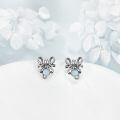 wholesale 925 Sterling Silver Octopus Stud Earrings With Blue Larimar Stone Oxidized Finish-0-4