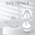wholesale 925 Sterling Silver Heart Cross Necklace for Women First Communion s-0-3