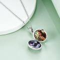 wholesale 925 Sterling Silver Tree Of Life Locket Necklace Wholesale With Photo Insert And Iridescent Abalone Inlay-0-3