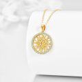wholesale 14K Gold Celestial Sun Moon Star Pendant Necklace for Women-0-1