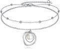 wholesale 925 Sterling Silver Double Layered Pearl Pendant Ankle Anklet-0-0