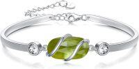 wholesale Sterling Silver Gemstone Bracelet for Women Fine Jewelry Gift-A-Peridot-Aug.