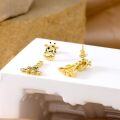 wholesale Gold 925 Sterling Silver Giraffe Stud Earrings - Cute Animal  for Girls and Women-0-2