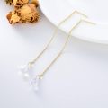 wholesale Gold 14k Crystals Drop Threader Dangle Earrings for Women-0-3