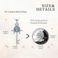 wholesale 925 Sterling Silver Tree of Life Moonstone Key Pendant Necklaces for Women Girls 40th/50th Birthday Gift Ideas-0-5