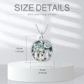 wholesale 925 Sterling Silver & Artificial Moss Agate Crystal Mountain Urn Pendant Necklace for Ashes Memorial Jewelry Gift-0-2