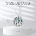 wholesale 925 Sterling Silver & Artificial Moss Agate Crystal Mountain Urn Pendant Necklace for Ashes Memorial Jewelry Gift-0-2