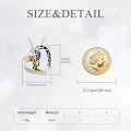 wholesale 925 Sterling Silver Heart Necklace with Gold and Black Enamel Giraffe Pendant-0-4