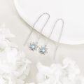 wholesale 925 Sterling Silver Daisy Flower Moonstone Drop Earrings-0-6