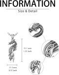 wholesale 925 Sterling Silver Dragon Celtic Knot Pendant Necklace  for Men-0-3