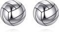 wholesale 925 Sterling Silver Volleyball Stud Earrings Sports  for Women and Men-0-0