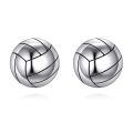 wholesale 925 Sterling Silver Volleyball Stud Earrings Sports  for Women and Men-0-0