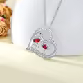 TOUPOP Sterling Silver & Stone Flamingo Pendant Necklace Gift for Women-0-3