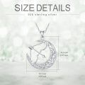 wholesale 925 Sterling Silver Crescent Moon Necklace-0-2