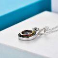 wholesale 925 Sterling Silver Rainbow Crystal Cat Pendant Necklace s for Women-0-1