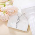 wholesale 925 Sterling Silver Cubic Zirconia Italian Horn Pendant with 18 + 2 Extender Chain for Women-0-2