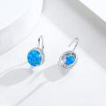 wholesale Sterling Silver Opal Turquoise Leverback Earrings for Women-0-3