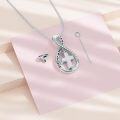 wholesale 925 Sterling Silver Infinity Cross Urn Keepsake Memorial Jewelry for Ashes Cremation Pendant Necklace-0-3