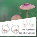 wholesale Silver Mushroom Hoop Earrings - 925 Sterling Silver  for Her-0-4